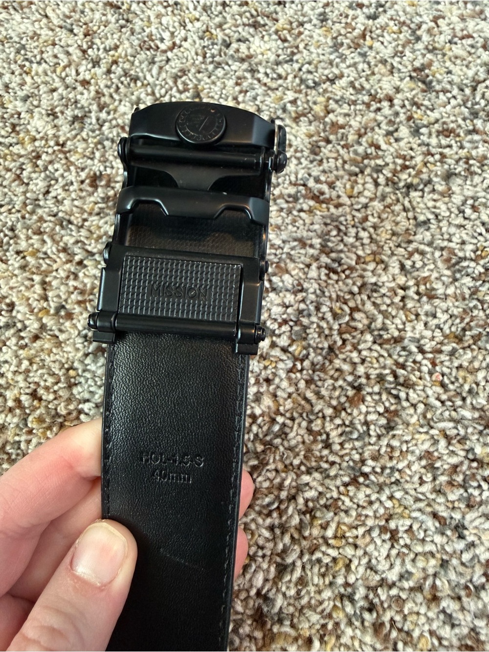 Mission Belt Men's Leather Ratchet 40mm Black - Picture 2 of 5